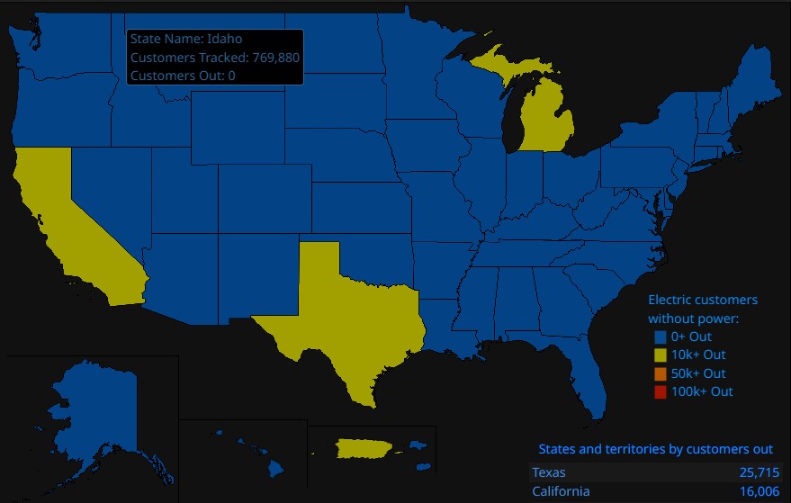 poweroutages.us website