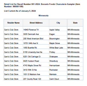 FSIS Recall in Minnesota